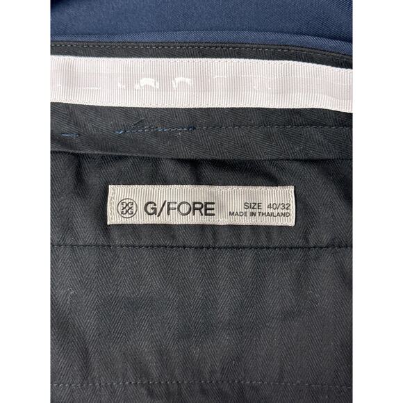 G/FORE Pants 40 x 30 Mens Blue Pleated Slim Performance Stretch Golf - Picture 6 of 6